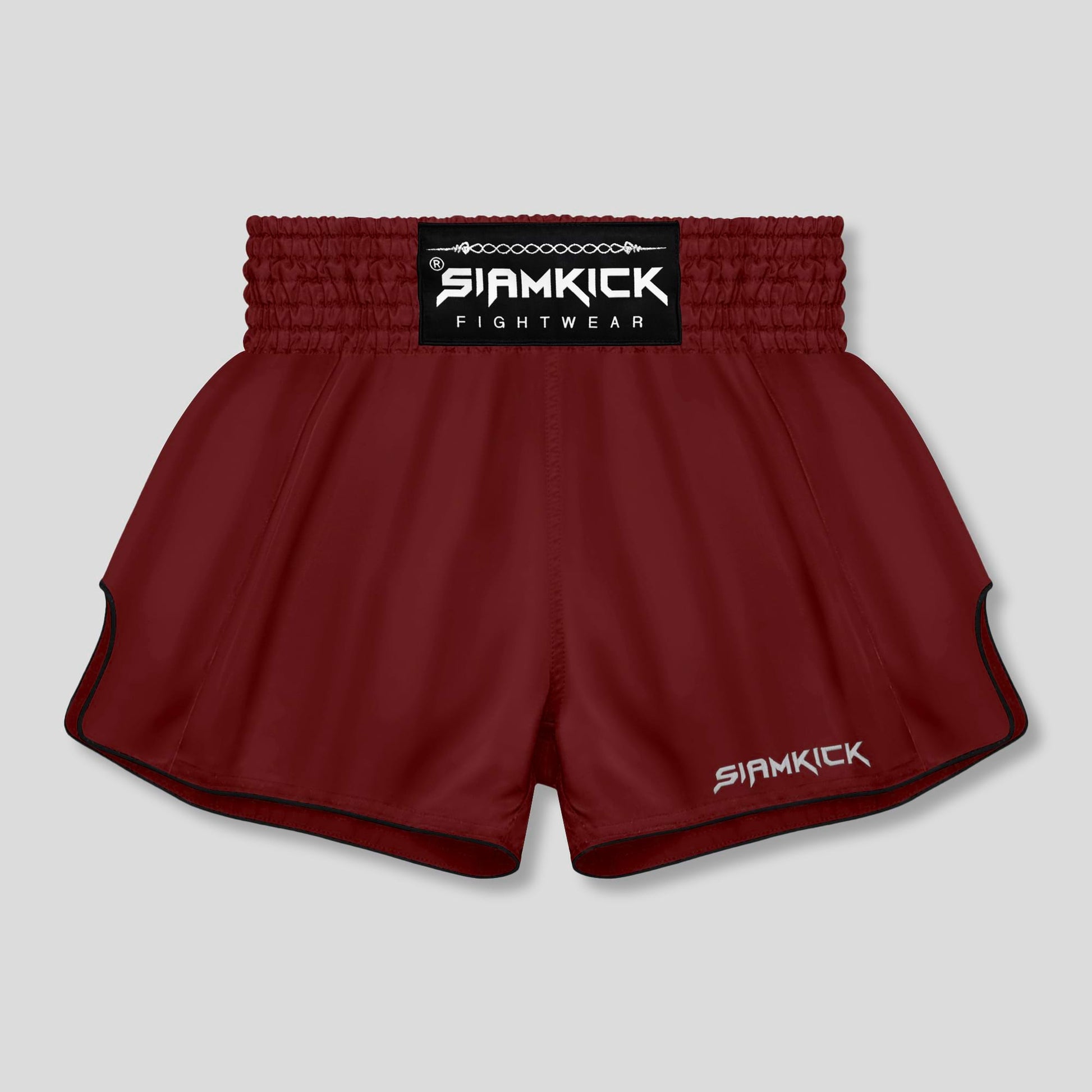 maroon red muay thai shorts
