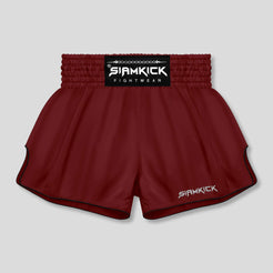 maroon red muay thai shorts