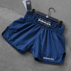 dark blue muay thai shorts