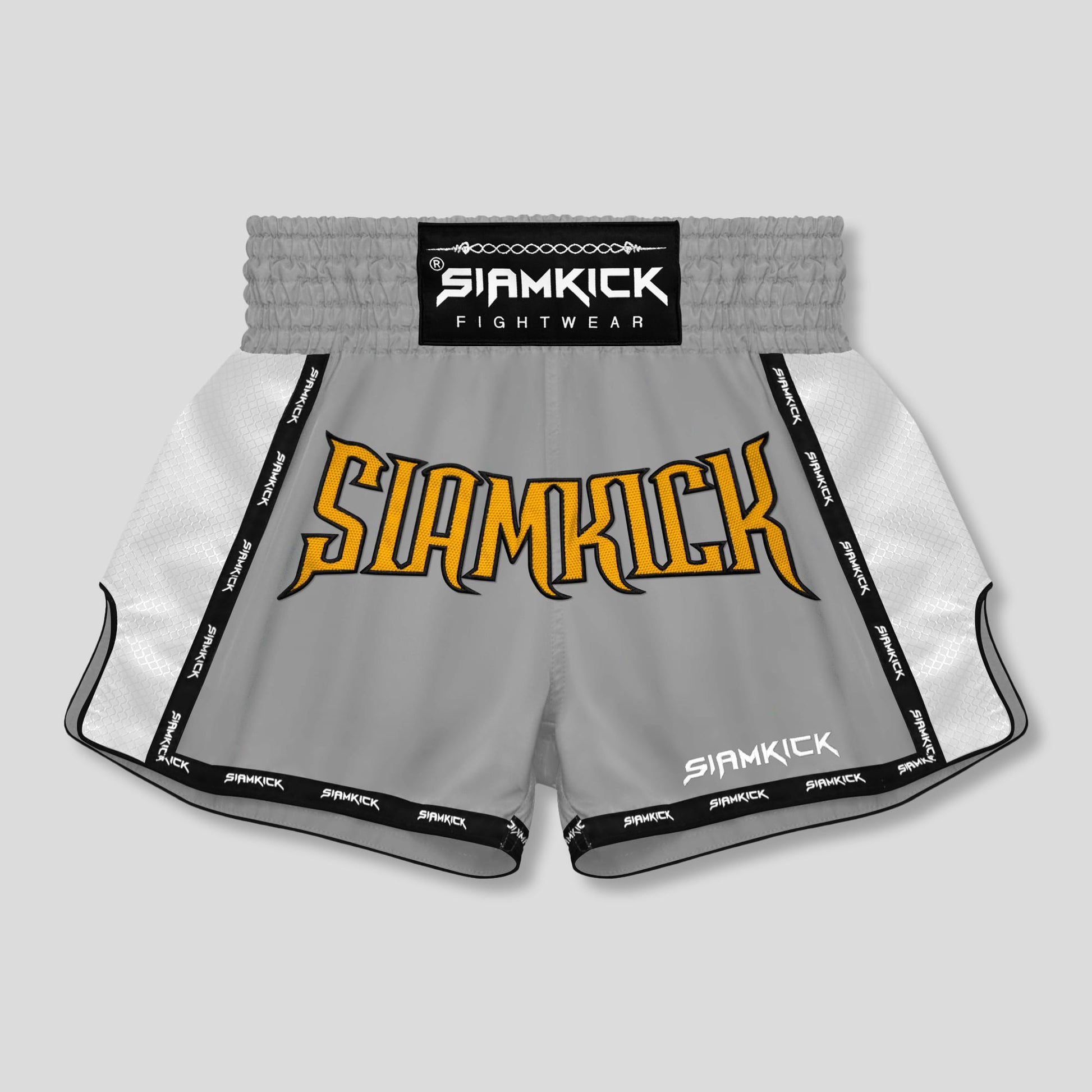 stealth grey muay thai shorts