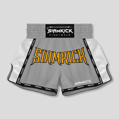 stealth grey muay thai shorts