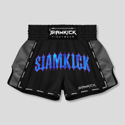black and blue muay thai shorts
