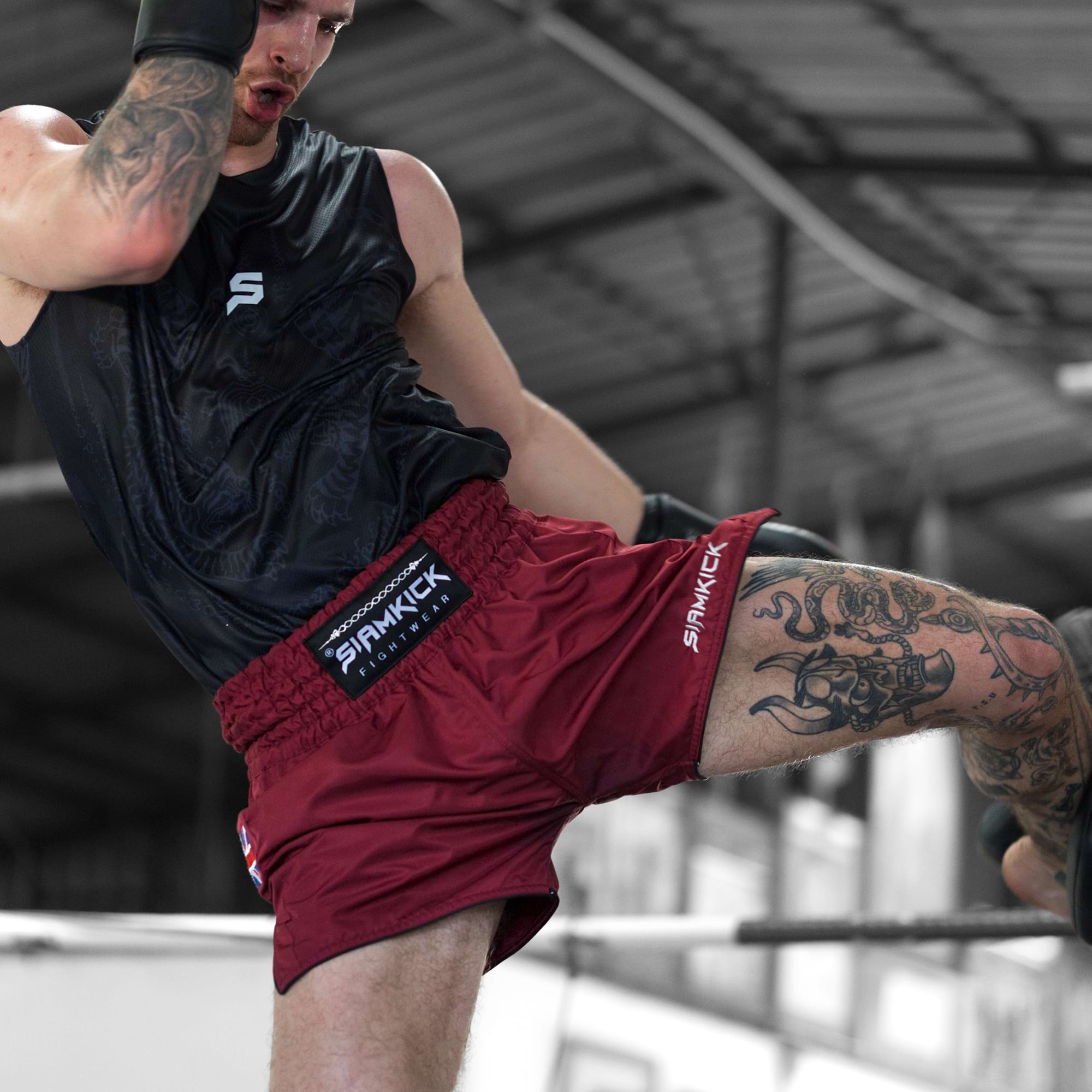 "Core Maroon" Muay Thai Shorts