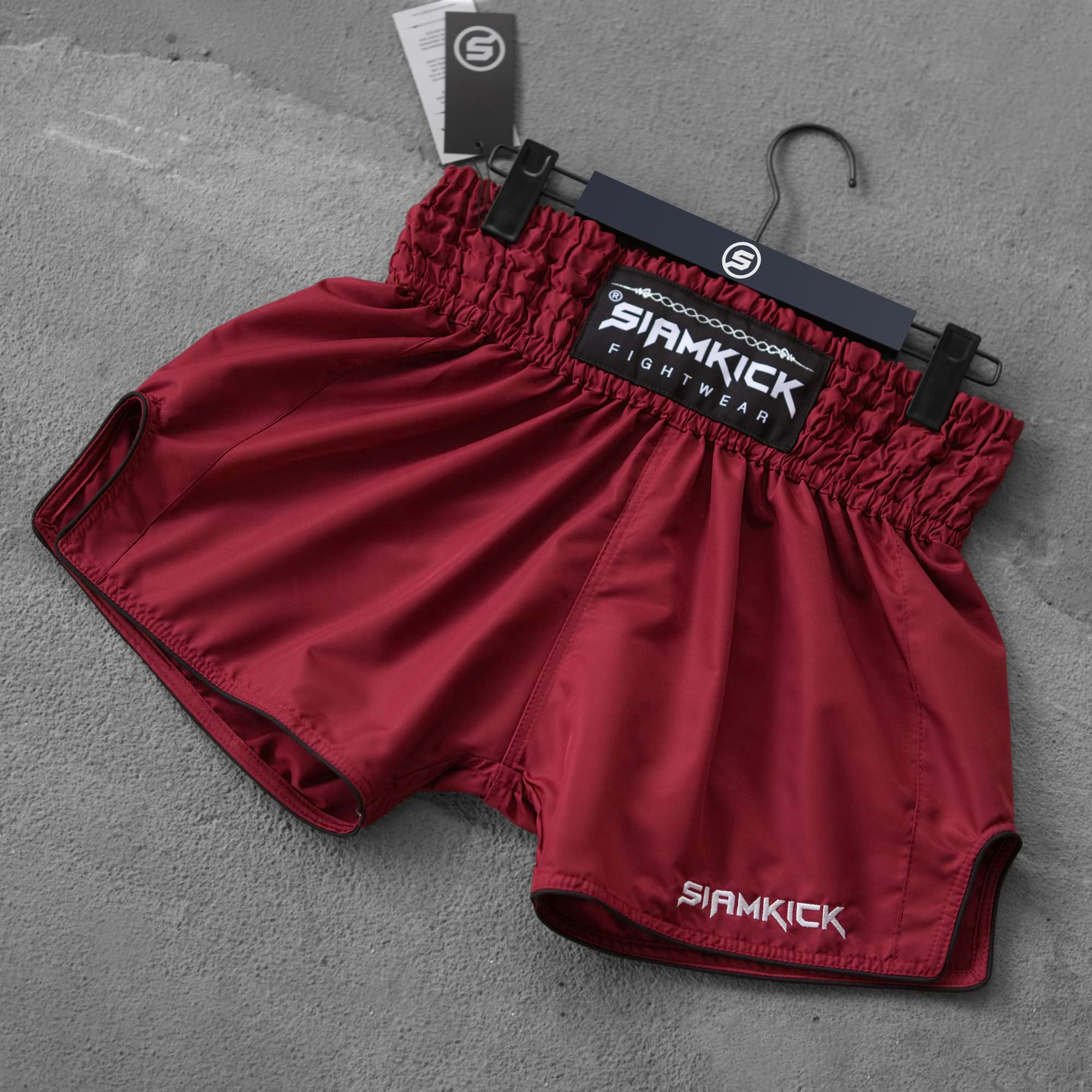 "Core Maroon" Muay Thai Shorts