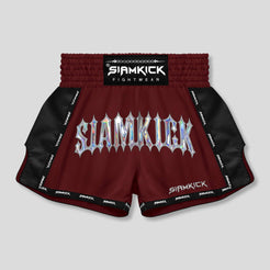 red muay thai shorts