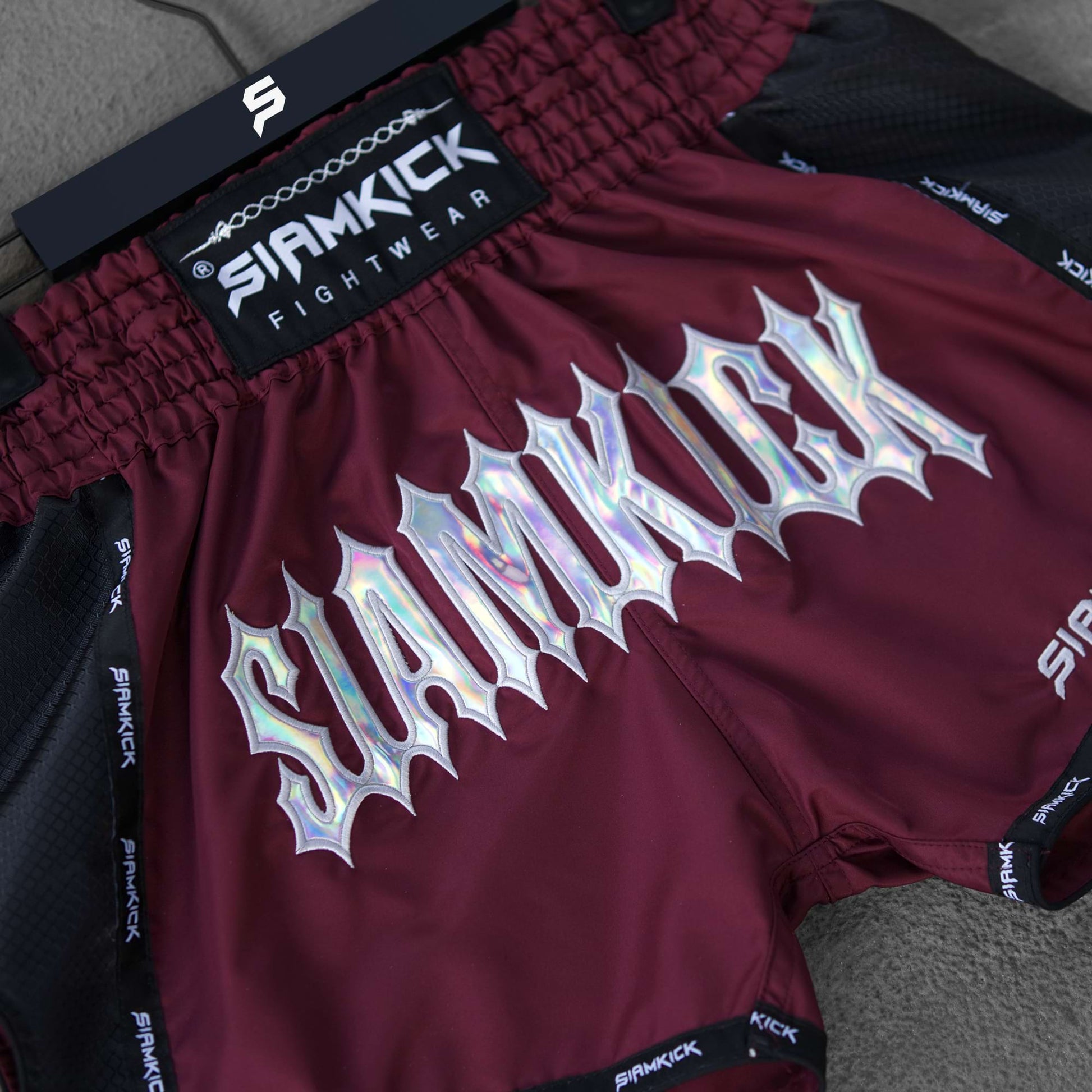 close up of muay thai shorts