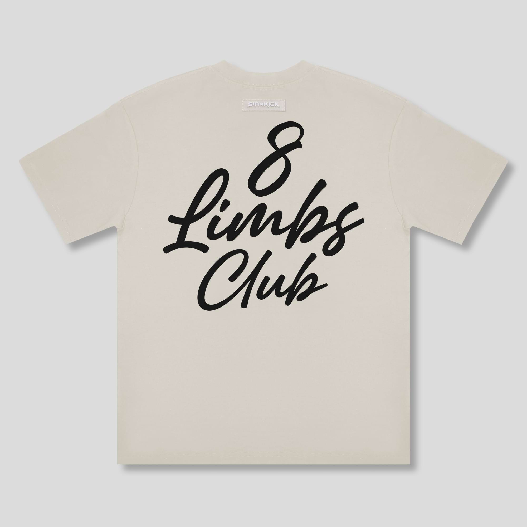 "8 Limbs Club" T-Shirt (Beige/Black)