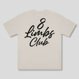 Camiseta "8 Limbs Club" (Beige/Negro)