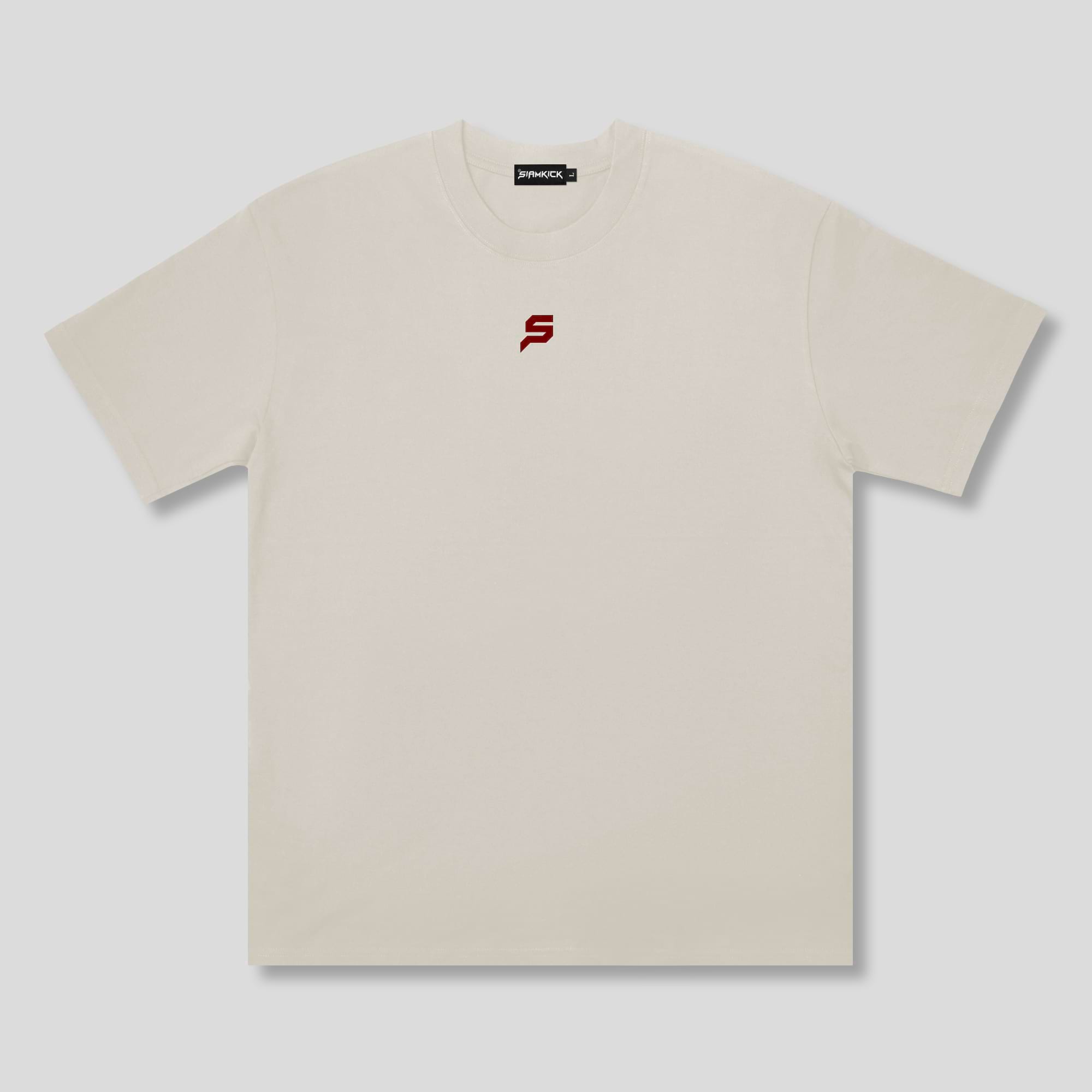 "8 Limbs Club" T-Shirt (Beige/Maroon)
