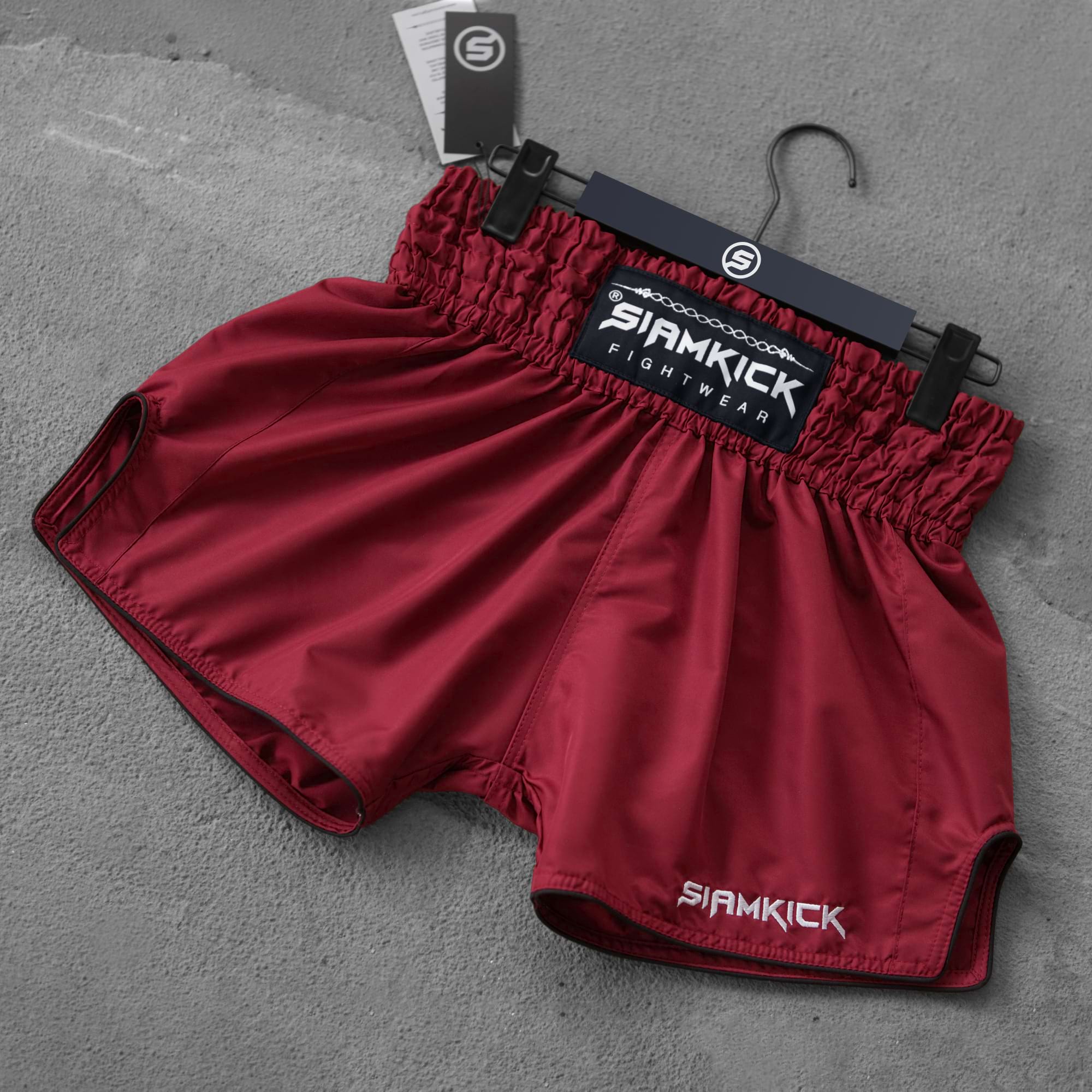 "Core Maroon" Muay Thai Shorts