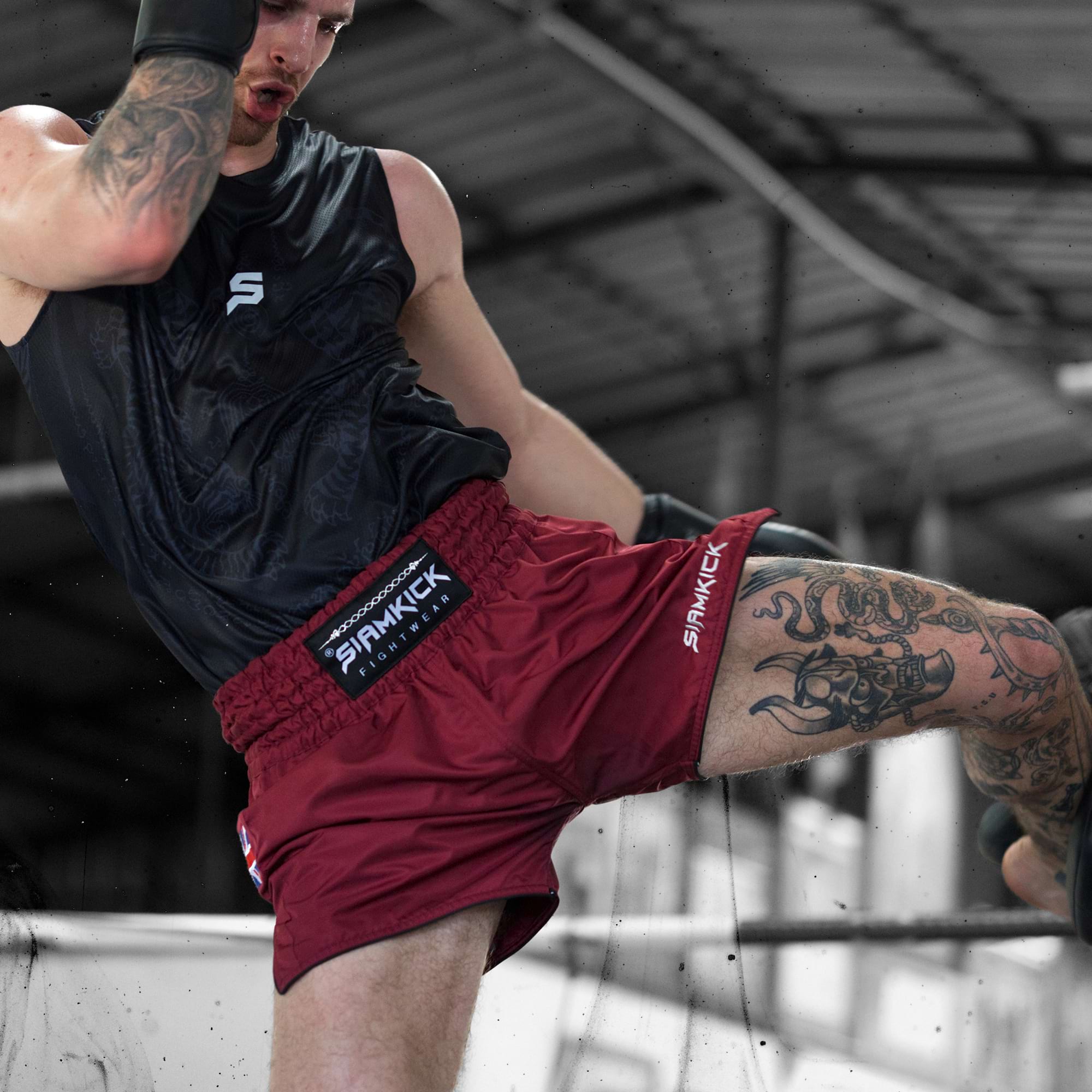 "Core Maroon" Muay Thai Shorts
