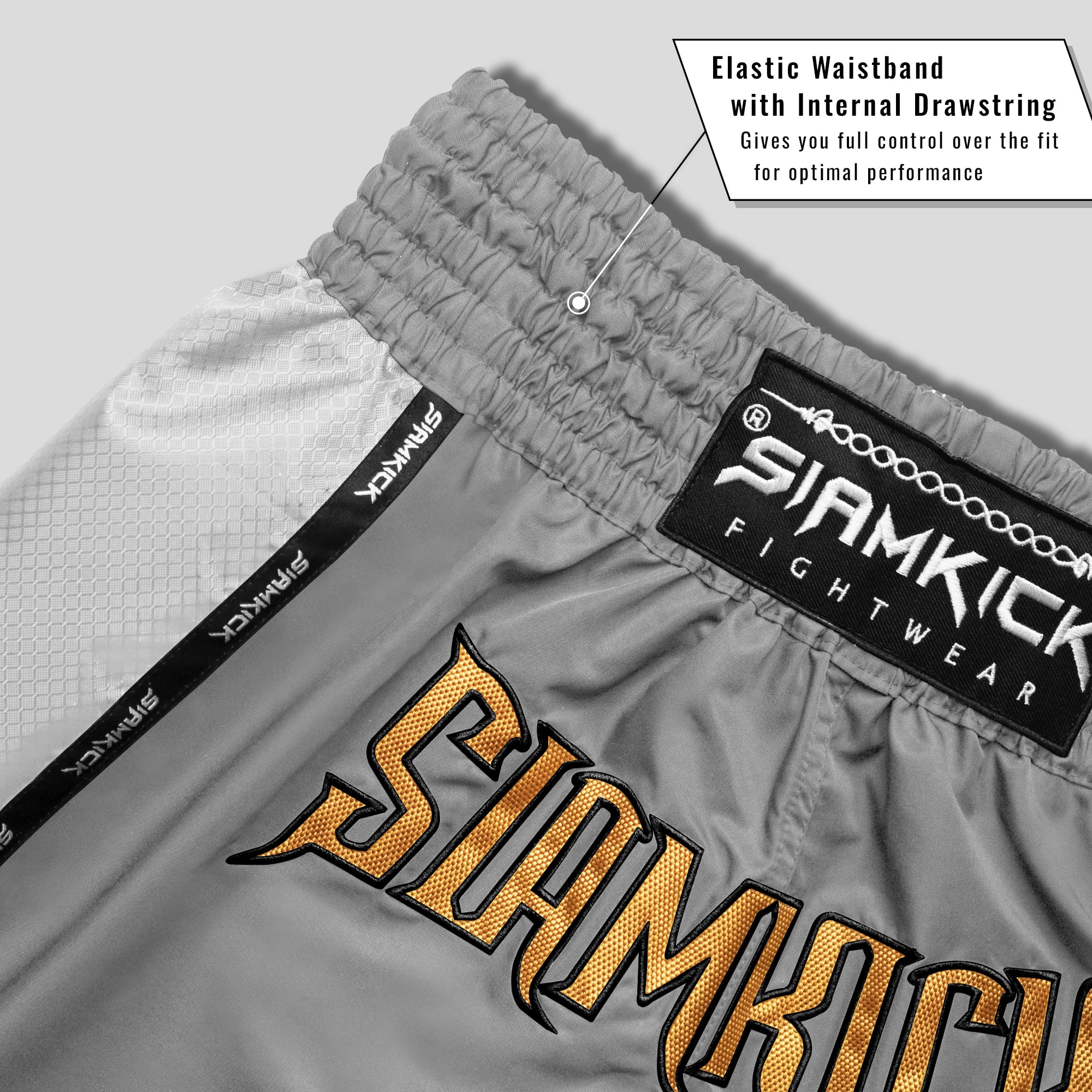 Stealth Grey | Muay Thai Shorts | SIAMKICK®