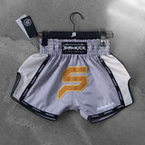 Pantalones cortos de Muay Thai para niños "Gris sigiloso"