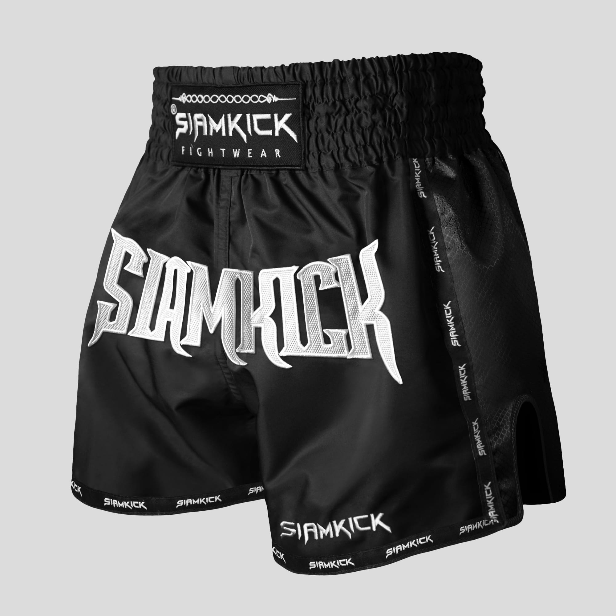 black ops muay thai shorts front