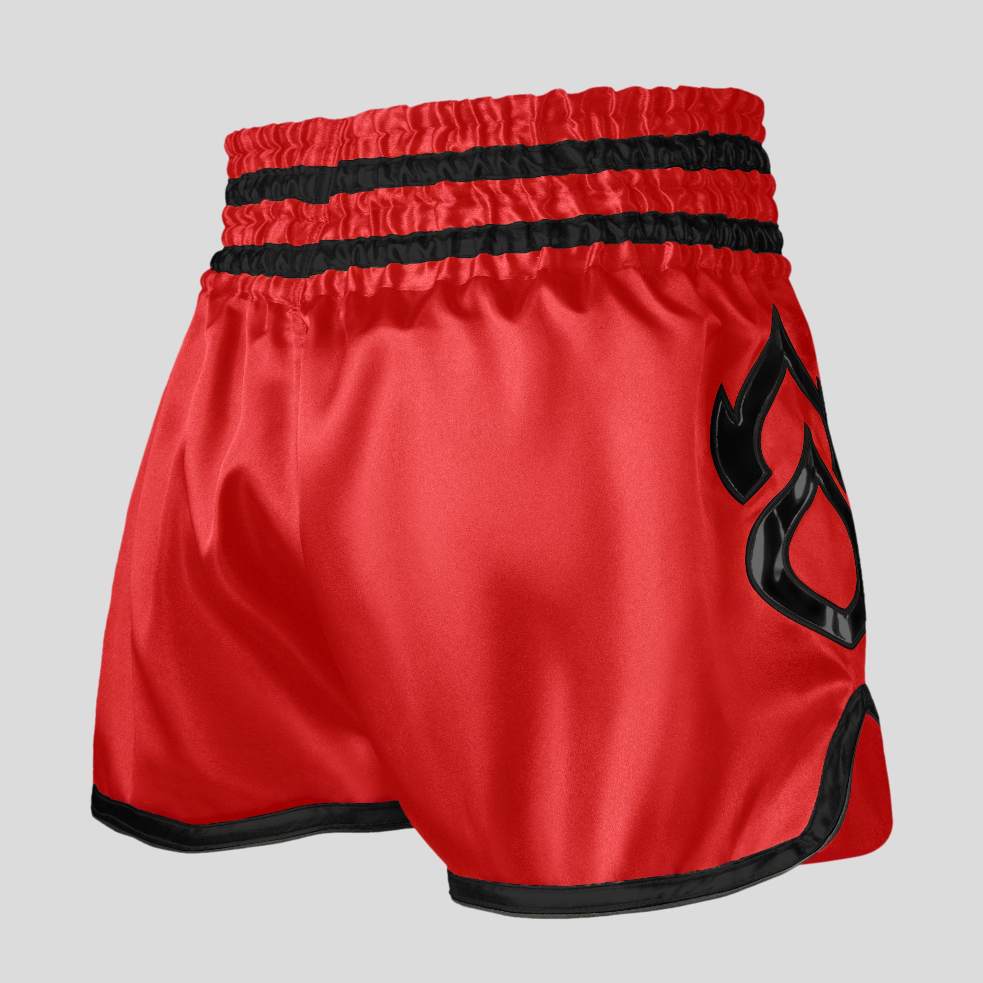 Red Muay Thai Shorts Back