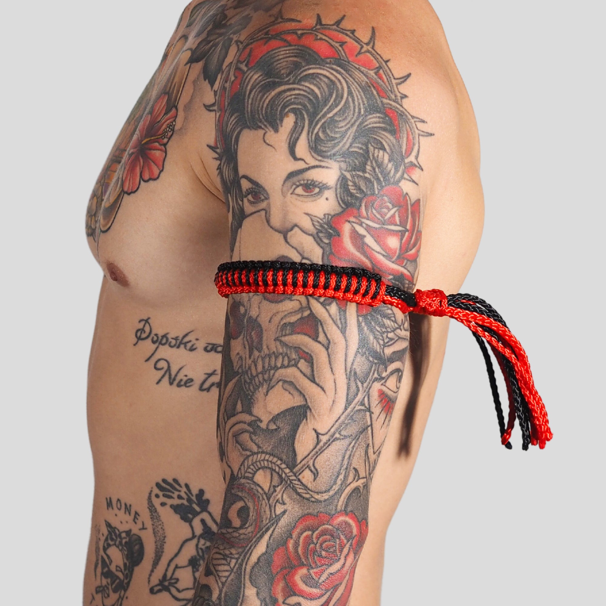 Skull With Red Eyes Face Mask - Tattoo & Biker Design
