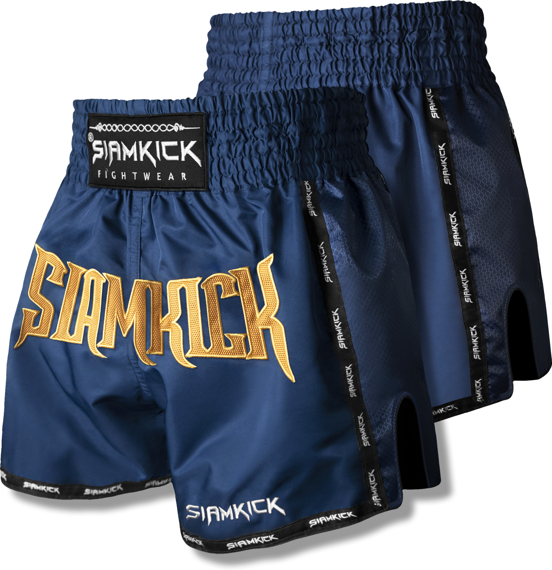 warpath navy muay thai shorts