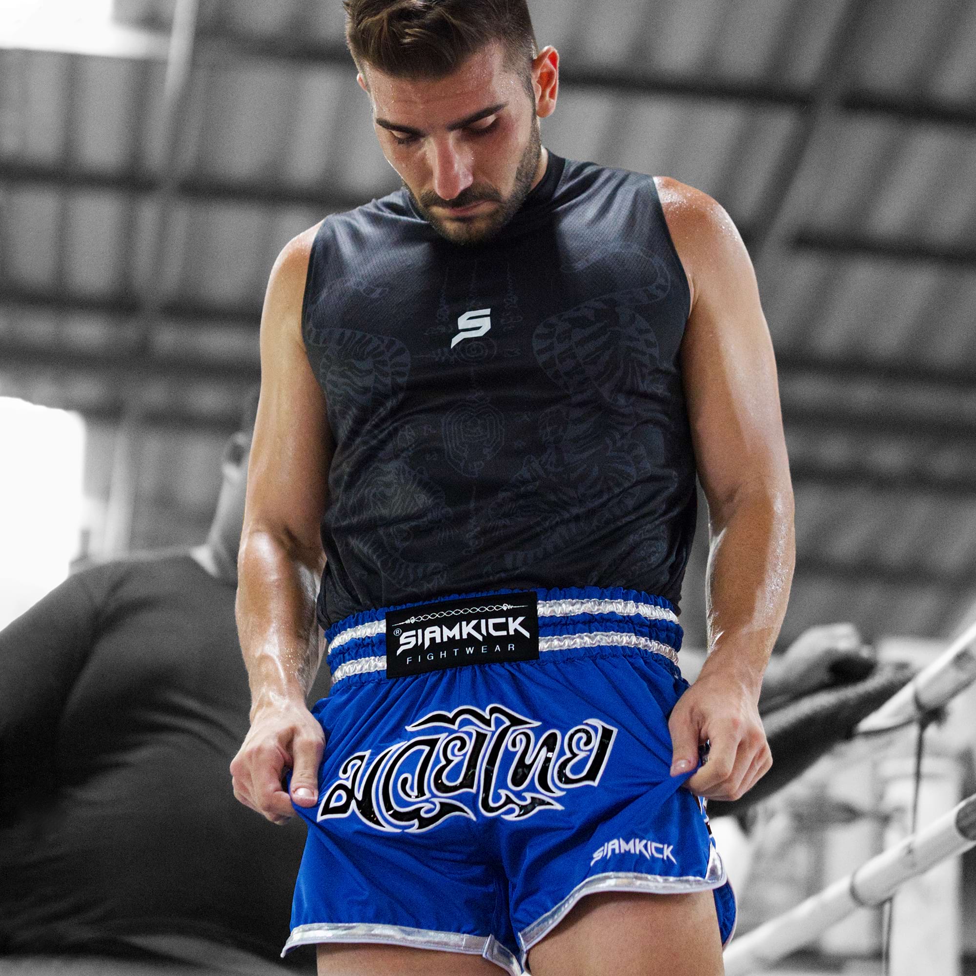 "Invictus Blue" Muay Thai Shorts