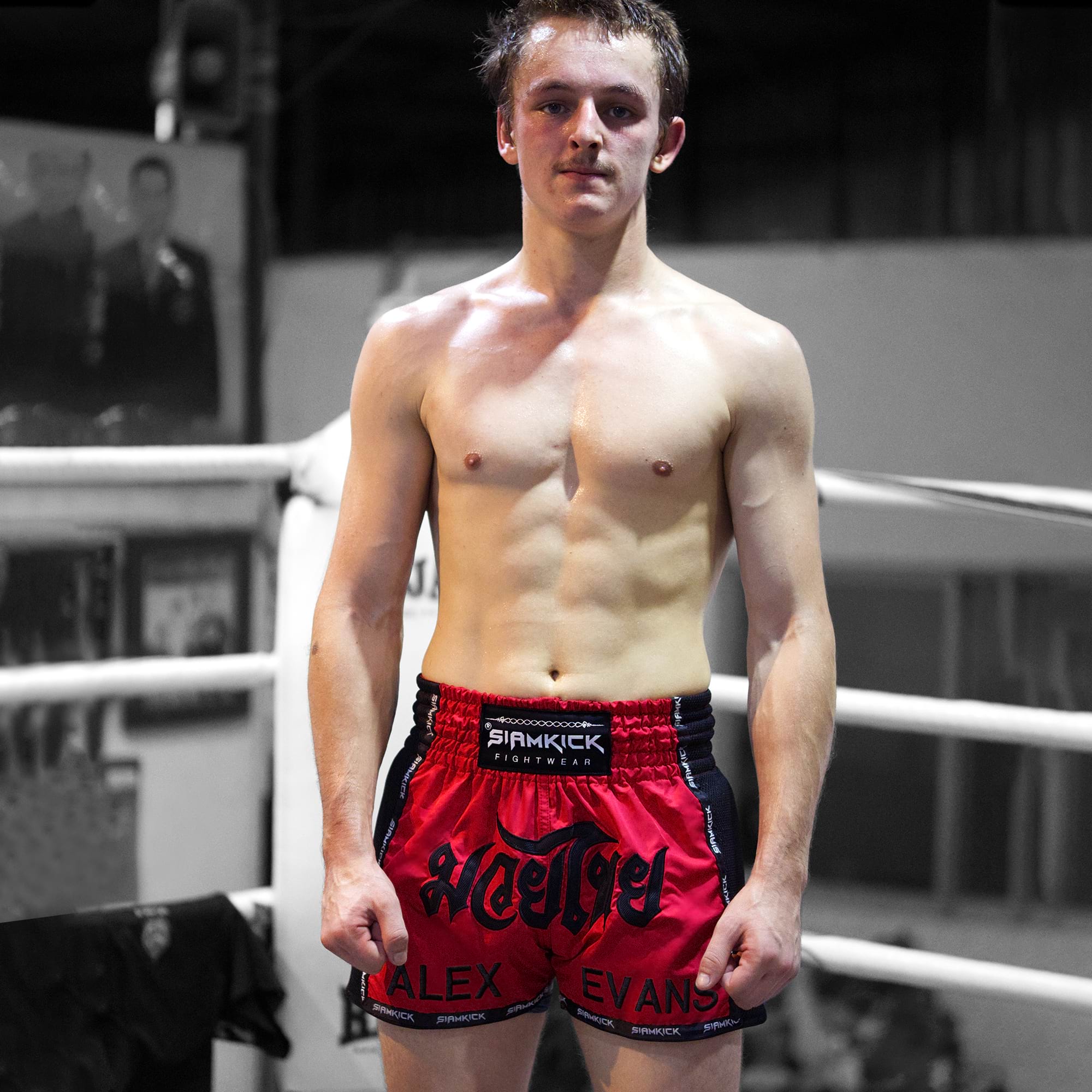 "Red Retro" Custom Muay Thai Shorts